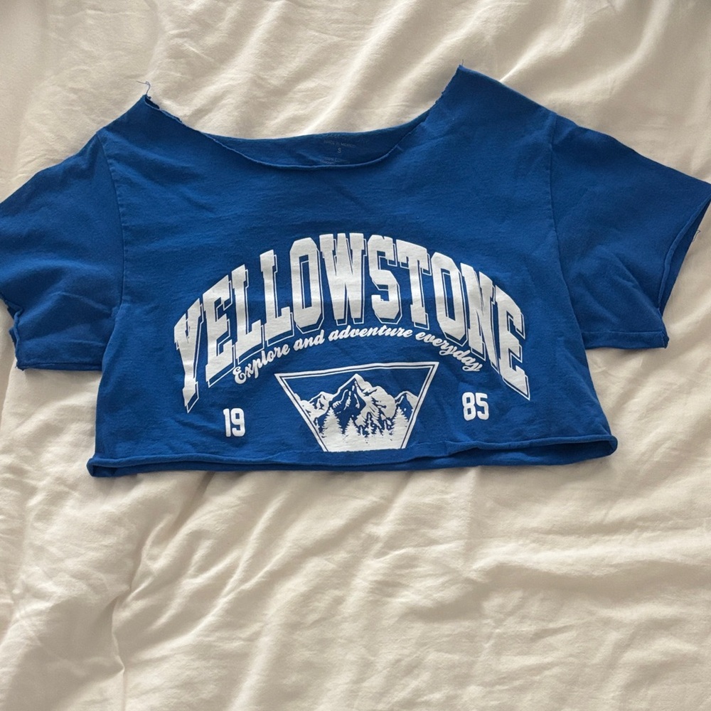 Cropped off the shoulder shirt